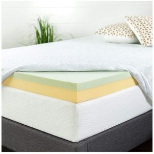 4inch green tea memory foam mattress topper